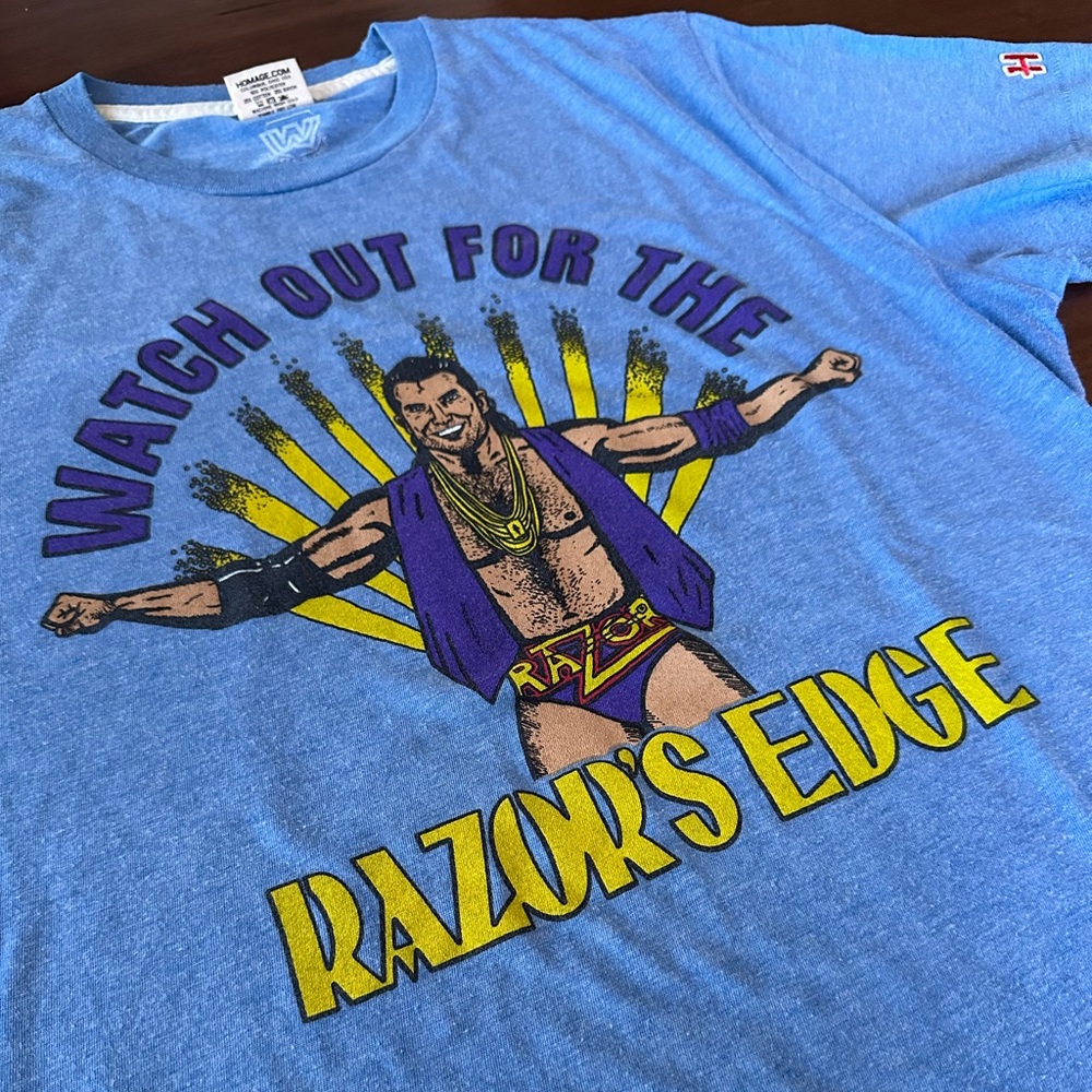 HOMAGE WWF/WWE Razor Ramon T-Shirt - Picture 5 of 7